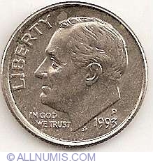 Image #2 of Dime 1993 P