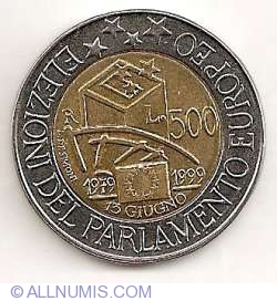 Image #1 of 500 Lire 1999 - Alegerile Parlamentului European