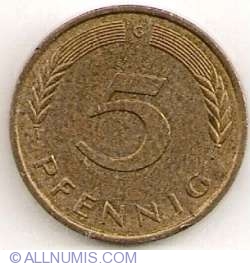 5 Pfennig 1989 G