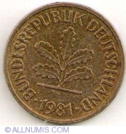 Image #2 of 5 Pfennig 1981 F
