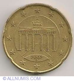 Image #2 of 20 Euro Cenţi 2002 D
