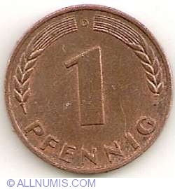 1 Pfennig 1968 D