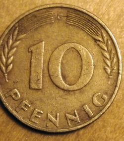 Image #1 of 10 Pfennig 1950 F