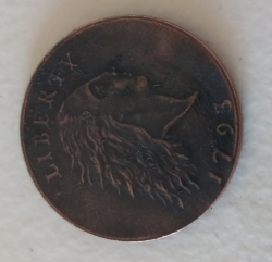 Image #1 of One cent flowing hair 1793 (COUNTERFEIT)