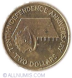 Image #1 of 2 Dollars 1989 Tenth Independence Anniversary