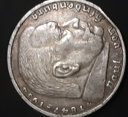 5 Reichsmark 1939 E - Paul von Hindenburg