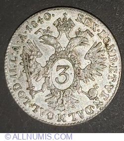 Image #2 of 3 Kreuzer 1840 A