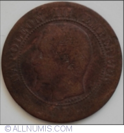 Image #2 of 2 Centimes 1854 W