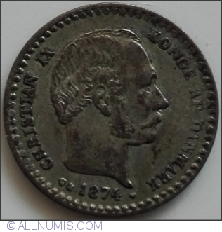10 Ore 1874, Christian IX (1863-1906) - Denmark - Coin - 41673