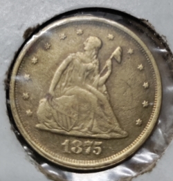 Image #1 of Twenty Cent Piece 1875 CC