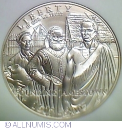 Image #2 of 1 Dolar 2007 P - 400 de ani de la fondarea orașului Jamestown, Virginia