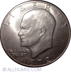 Image #2 of Eisenhower Dollar 1972 - Type I