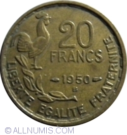 Image #1 of 20 Francs 1950 B (3 pene)