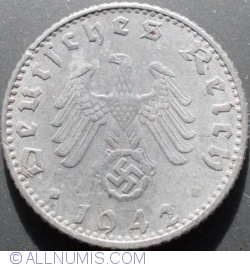 Image #2 of 50 Reichspfennig 1942 E