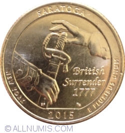 Image #1 of Quarter Dollar 2015 D - New York Saratoga