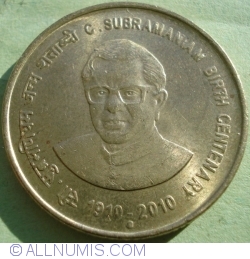 5 Rupees 2010 (N) - C. Subramaniam