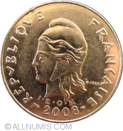 Image #2 of 20 Francs 2008