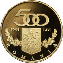 500 Lei 2008 - 90th anniversary of the Grand Union of 1 December 1918