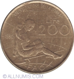 200 Lire 1980 FAO