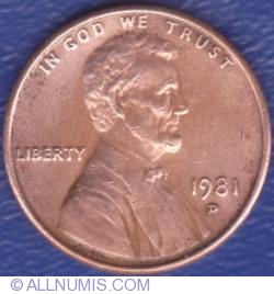 Image #2 of 1 Cent 1981 D