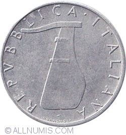 5 Lire 1989 (coin alignment)