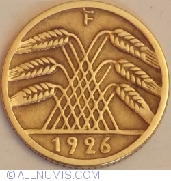 5 Reichspfennig 1926 F