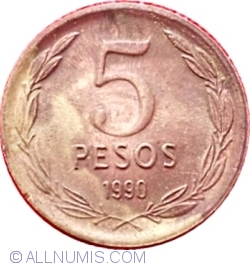 Image #1 of 5 Pesos 1990