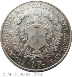 Image #1 of 5 Francs 1872