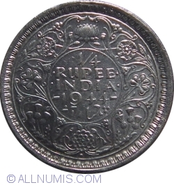Image #1 of 1/4 Rupee 1944 B