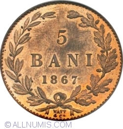 5 Bani 1867 (Watt & Co.)