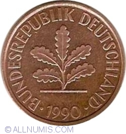 Image #2 of 2 Pfennig 1990 D