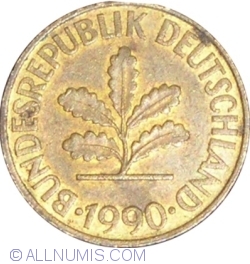 Image #2 of 10 Pfennig 1990 G