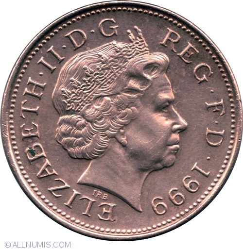 2 Pence 1999 Elizabeth II 1952 2022 Great Britain Coin 1374