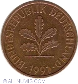Image #2 of 2 Pfennig 1991 D