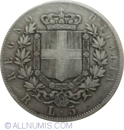 Image #1 of 5 Lire 1876 R