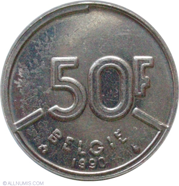 50 Francs 1990 (België), Baudouin I (1981-1993) - Belgium - Coin - 21142