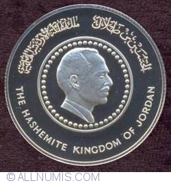 Image #2 of 10 Dinars 1985 - King Hussein's 50th Birthday