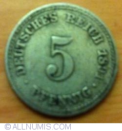 Image #1 of 5 Pfennig 1891 A