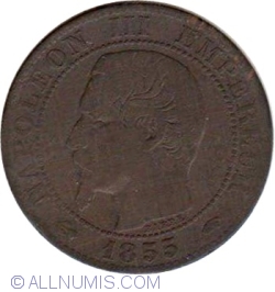 5 Centimes 1855 A (anchor)
