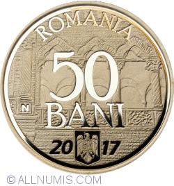 Image #1 of 50 Bani 2017 - 10 ani de la aderarea României la Uniunea Europeană - monedă pentru colecționare