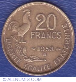 Image #1 of 20 Francs 1953 B