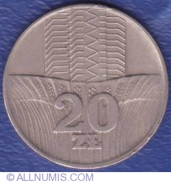 20 Zlotych 1973 - Wreath and ears