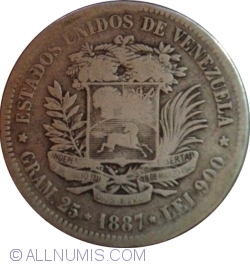 5 Bolivares 1887