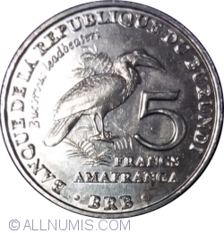 Image #1 of 5 Francs 2014 - Bucorvus leadbeateri