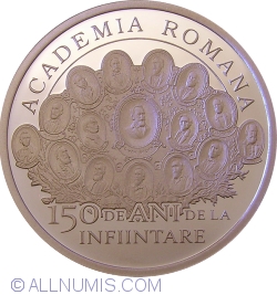 Image #2 of 1 Leu 2016 - 150 de ani de la înființarea Academiei Române - set de trei monede