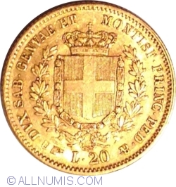 Image #1 of 20 Lire 1857 (eagle's head)