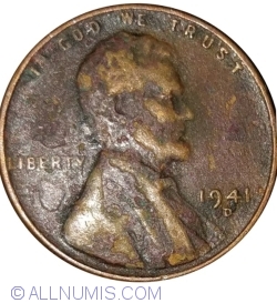Image #2 of 1 Lincoln Cent 1941 D
