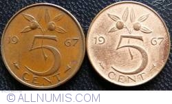 5 Centi 1967 (petalele nu ating inelul)