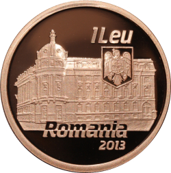 1 Leu 2013 - The centennial anniversary of the Academy of High Commercial and Industrial Studies (the present-day Bucharest University of Economic Studies)