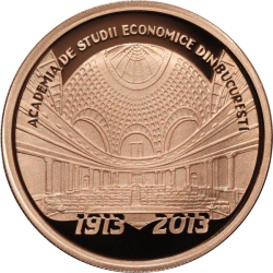 Image #2 of 1 Leu 2013 - The centennial anniversary of the Academy of High Commercial and Industrial Studies (the present-day Bucharest University of Economic Studies)